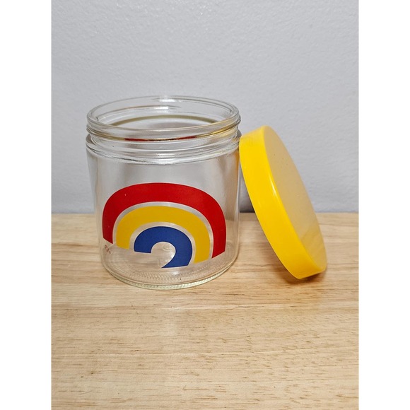 Vintage Brockway Glass Rainbow Lidded Glass Jar - Picture 3 of 8